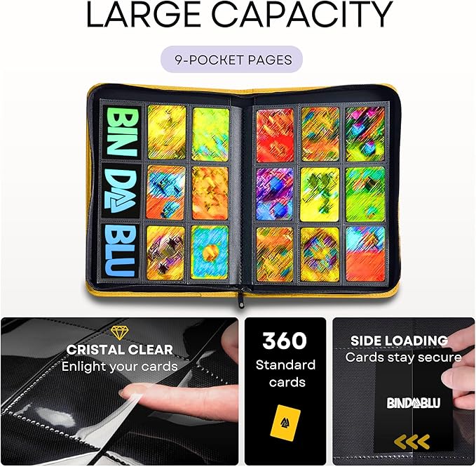 9 Pocket Trading Card Zip Binder - Image 3