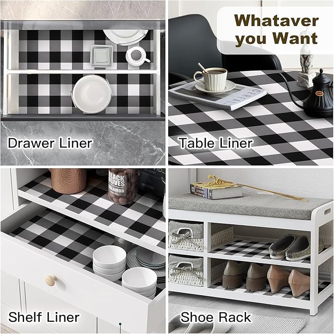 Shelf Drawer Liner for Kitchen Cabinets Non-Adhesive Non-Slip, Hide Stains & - Image 9