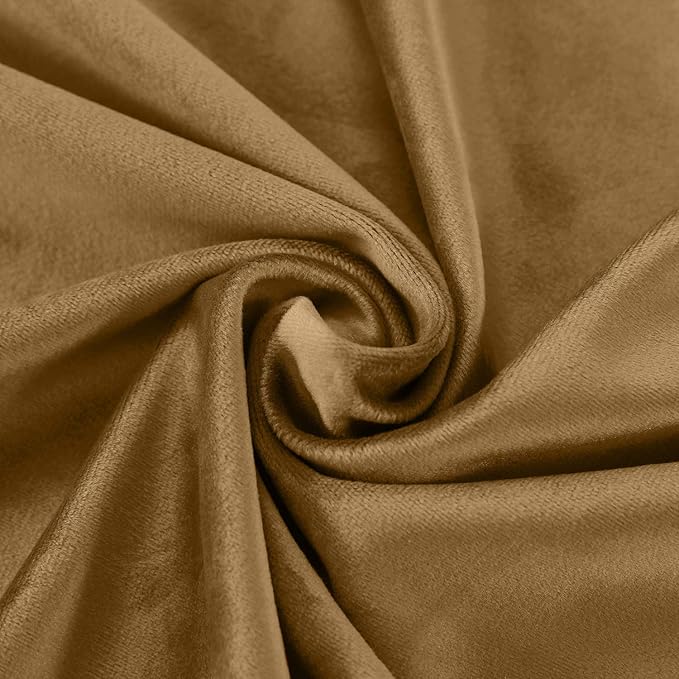 ChadMade Blackout Lined Premium Velvet Curtain Sable 50Wx108L Inch, Eyelet - Image 6