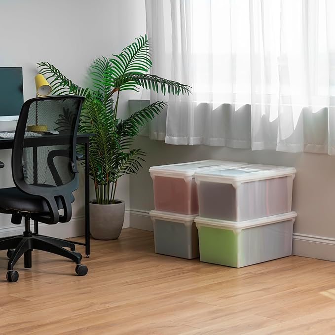 IRIS USA File Box, File Organizer w/Hinged Split Lid - Image 4