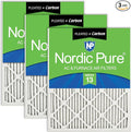 Nordic Pure 18x25x1 Pleated Air Filters MERV 13 Plus Carbon 3 Pack by NordicPure