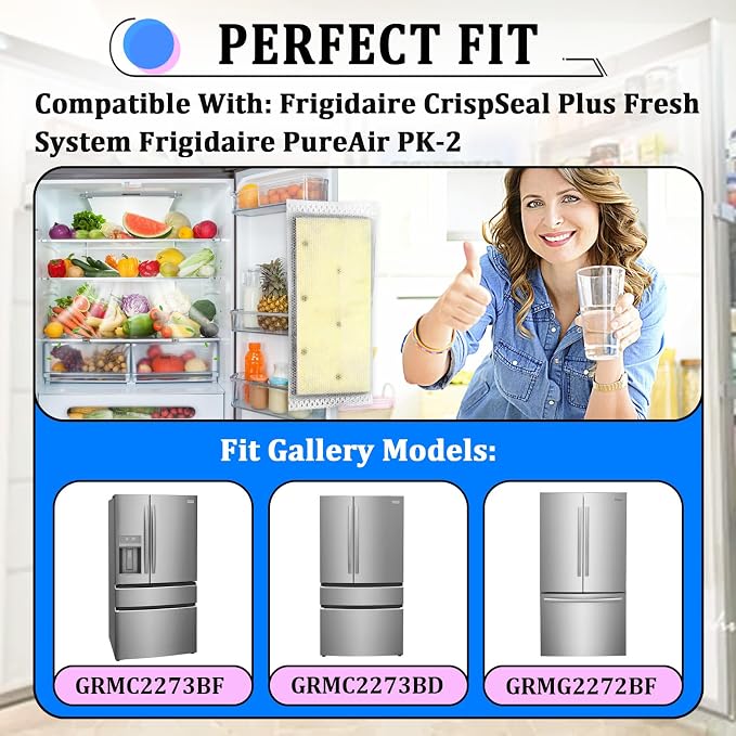 6 Pack Refrigerator Air Filter for Frigidaire PureAir PK-2 Produce Keeper Plus - Image 7
