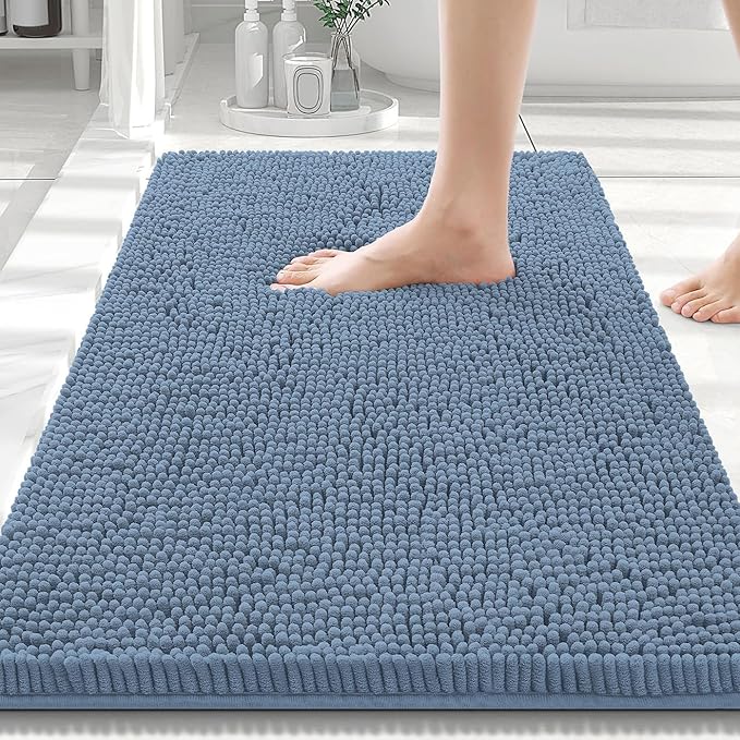 Smiry Luxury Chenille Bathroom Rugs 30x20, Extra Soft and Absorbent Shaggy Bath by Smiry