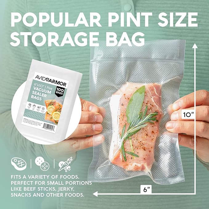 Avid Armor Vacuum Sealer Bags Pint Size, Vac Seal Bags - Image 6