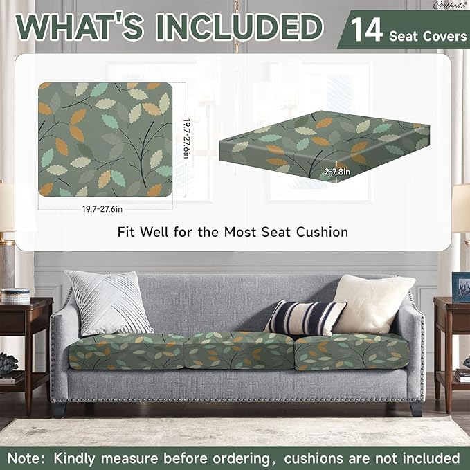 14Pcs Stretch Patio Cushion Cover - Image 2