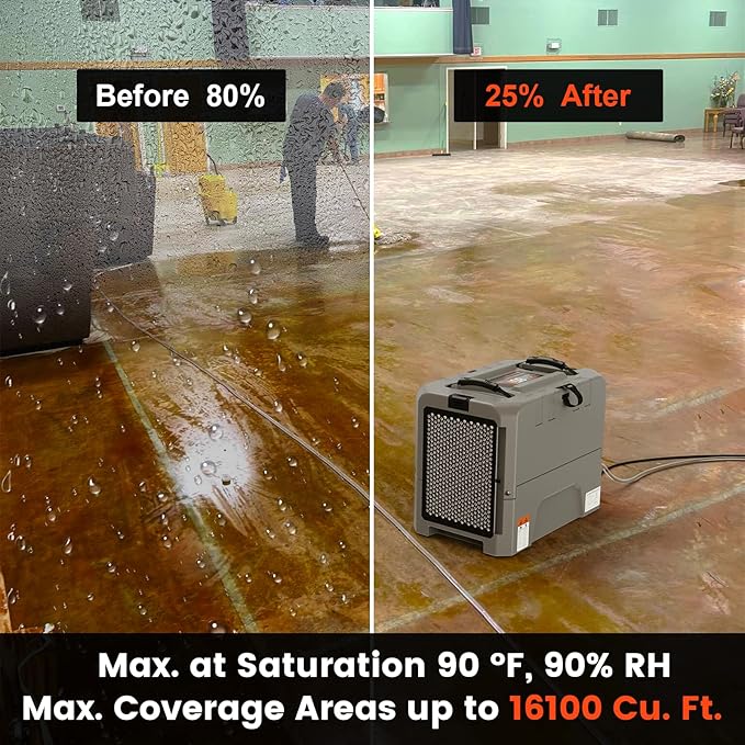 Abestorm LGR Commercial Dehumidifier, 180 PPD Crawl Space Dehumidifier - Image 5