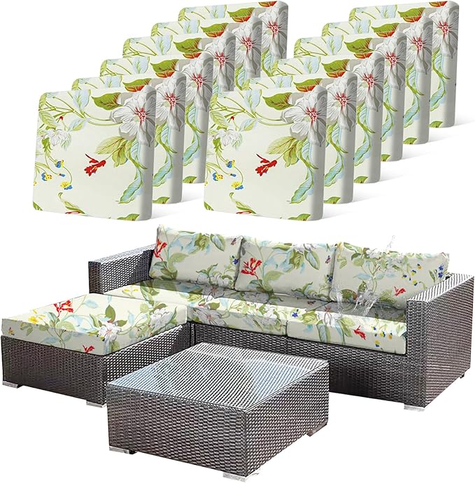 12 Pcs Stretch Sofa Cushion Cover by CALBODE