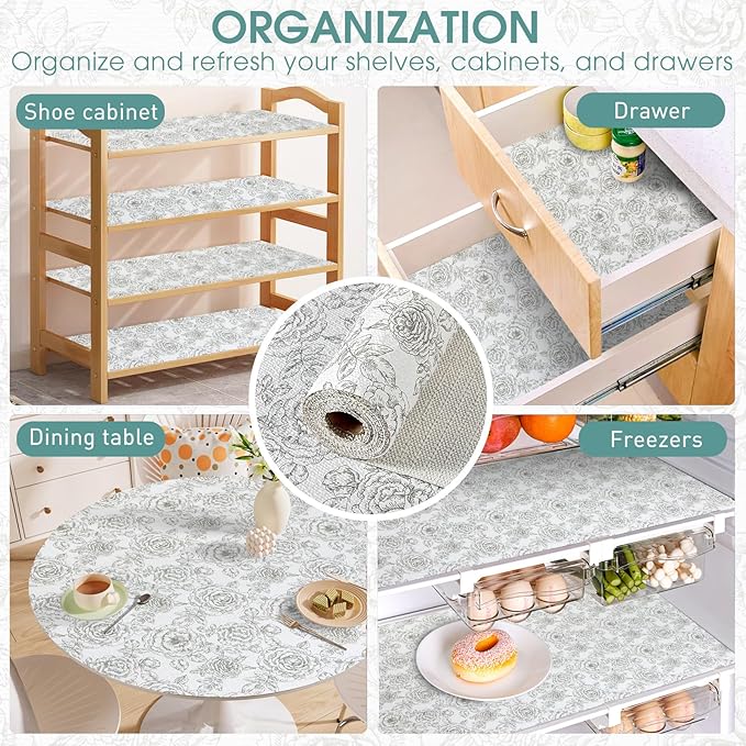 Drawer and Shelf Liner, Non-Slip Kitchen Cabinet Liners Non-Adhesive Thick - Image 7