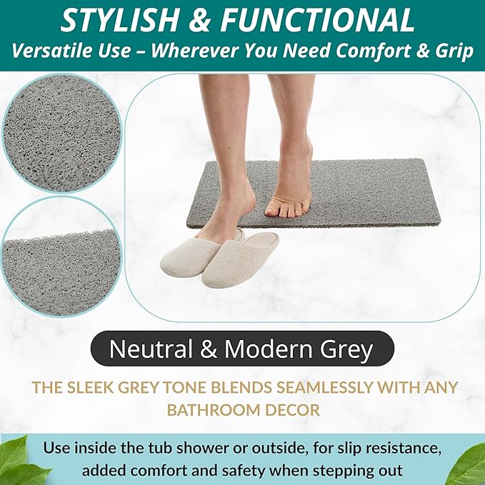 ENKOSI Loofah Non-Slip Shower and Bath Mat - Image 4