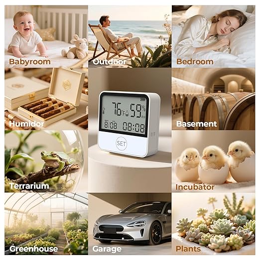 4 in 1 WiFi Thermometer Humidity Meter Baby Thermometer Hygrometer - Image 8