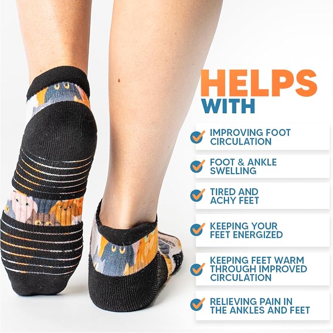 Viasox Ankle Compression Socks for Women & Men 3 Pack, 14 mmHg Support Improves - Image 6