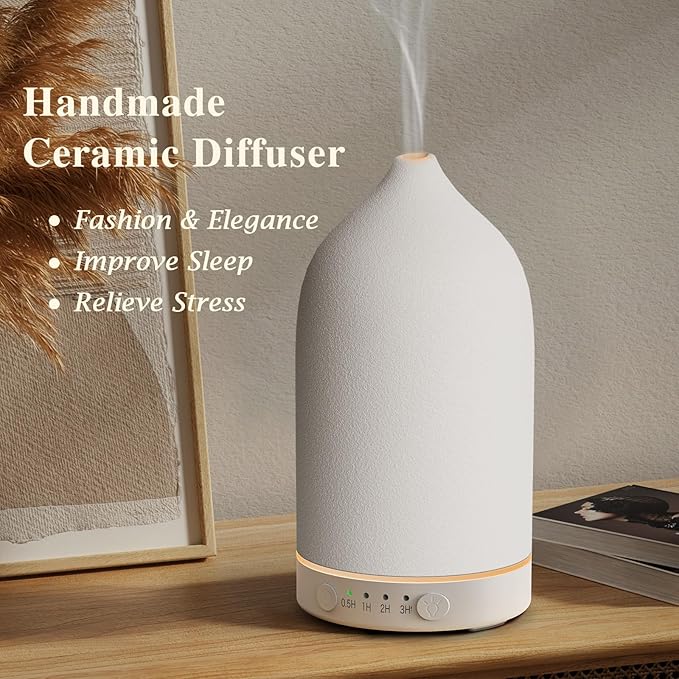 Diffuserlove Ceramic Essential Oil Diffuser 160ML Aromatherapy Diffuser - Image 2