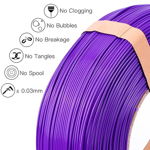 Inland V2 PLA PRO 3D Printer Filament Refill, 1.75mm Spooless Filament - Image 3