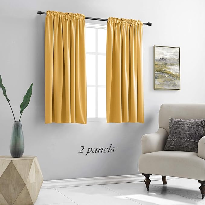 DONREN 48 Inch Length Short Curtains - Image 2
