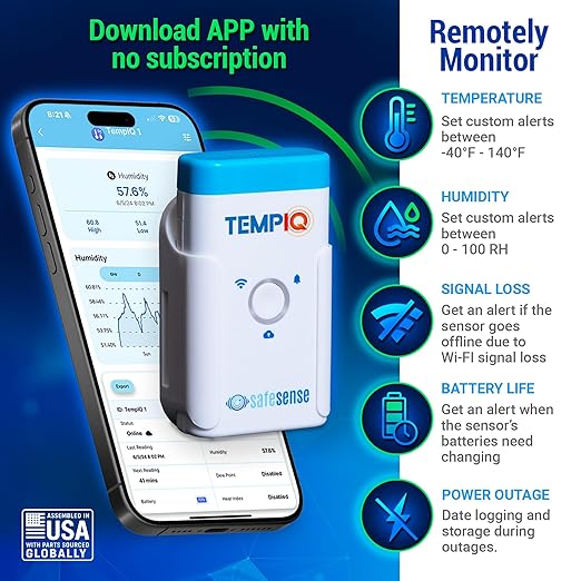 TEMPIQ Remote WiFi 2-Pack Temperature & Humidity Sensor - Image 5