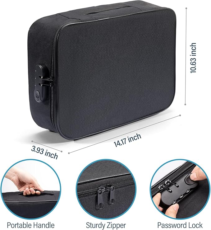 HOMEE Document Safe Box Waterproof, Document Bag - Image 2
