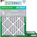 Filterbuy 28x30x2 Air Filter MERV 8 Essential Dust & Allergy Defense, by Filterbuy