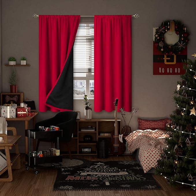 BGment Christmas Thermal Insulated 100% Blackout Curtains - Image 2