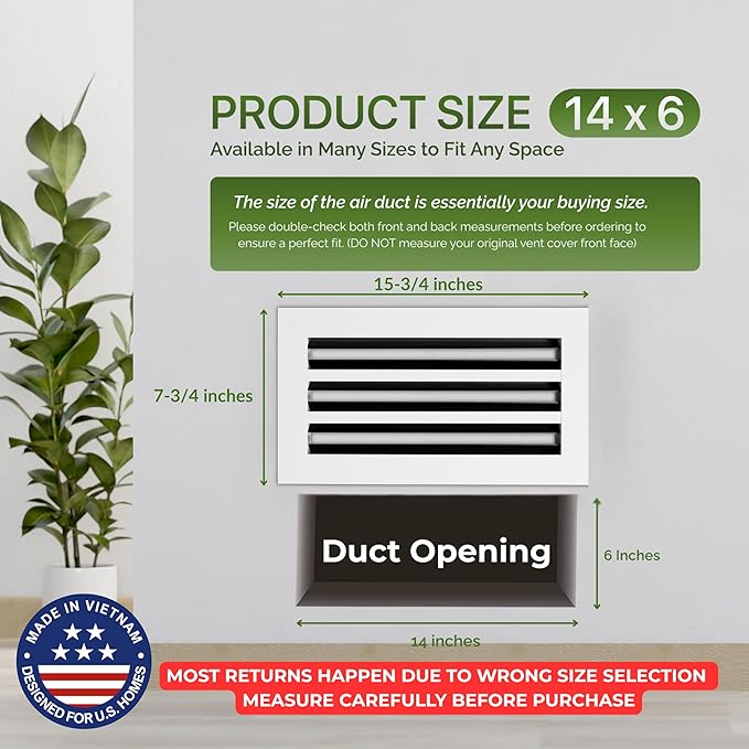 Modern Air Vent Cover 14x6 - Image 3