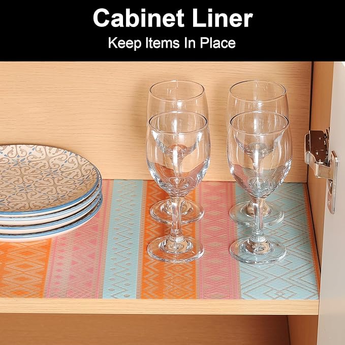 Cooyes Shelf Liners for Kitchen Cabinets, Refrigerator Liners Waterproof & - Image 3