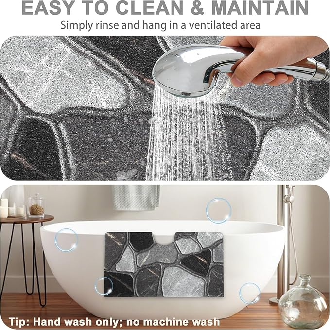 Square Shower Mat Non Slip: 24x24 Inch Extra Large Shower Mats - Image 5