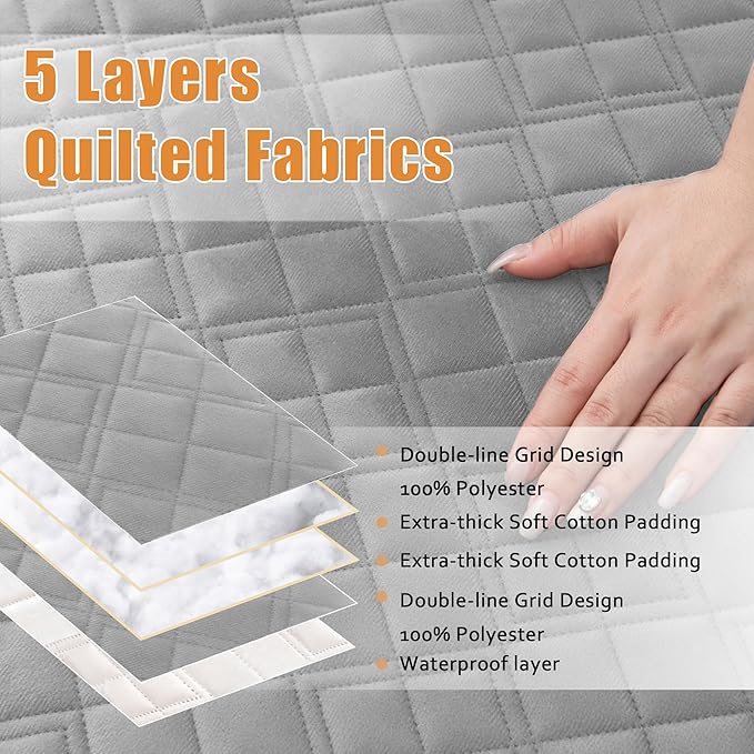 Arfntevss Waterproof Sectional Couch Covers L Shape Washable Velvet Sofa Cover - Image 3