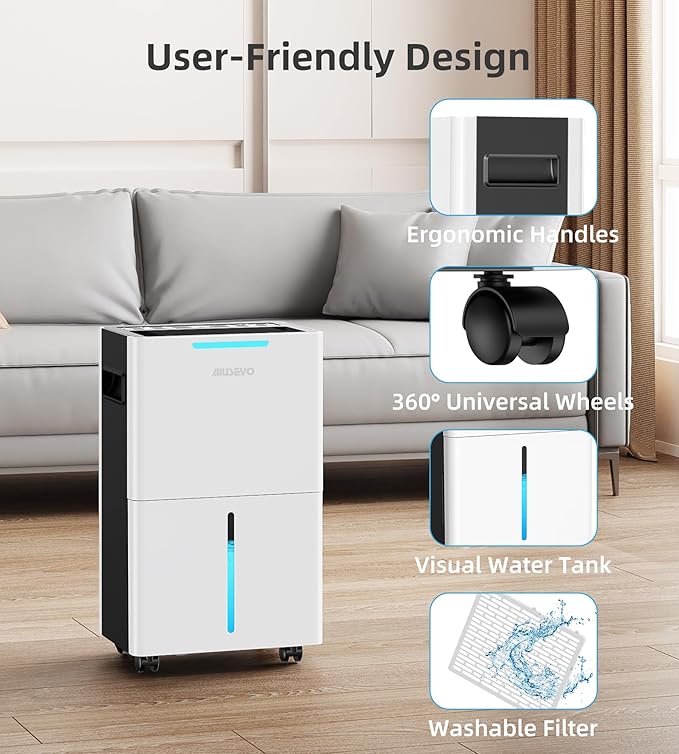 1500 Sq. ft Dehumidifier for Basement and Large Room, 21 Pints Dehumidifiers - Image 7