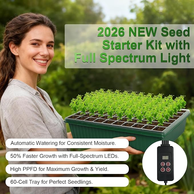 TONYFUL Seed Starter Tray with Grow Light, 120-Cell Seed Starter Kit with 4.07” - Image 8
