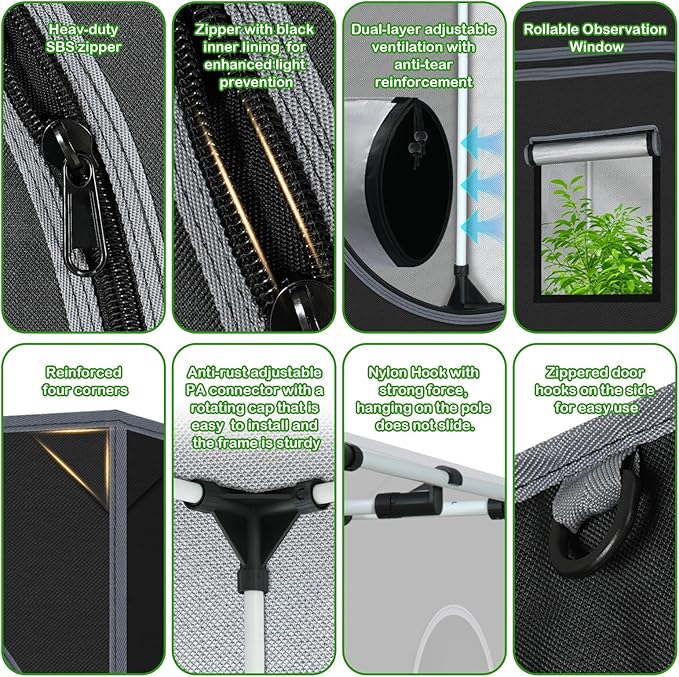 Grow Tent 48"x48"x78" Growing Tents - Image 3