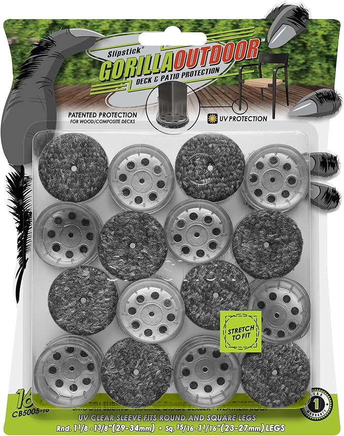 Slipstick GorillaOutdoor Berber Furniture Feet Pads by Slipstick