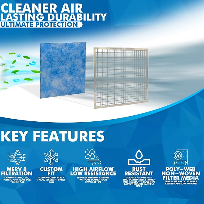 18x25x1 Air Filter MERV 8 Filter Media Replacements only, HVAC AC Furnace Air - Image 6