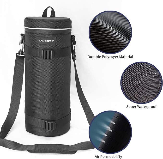 Camera Lens Case Bag for Photographyers, Zipper Waterproof Lens Protective - Image 3