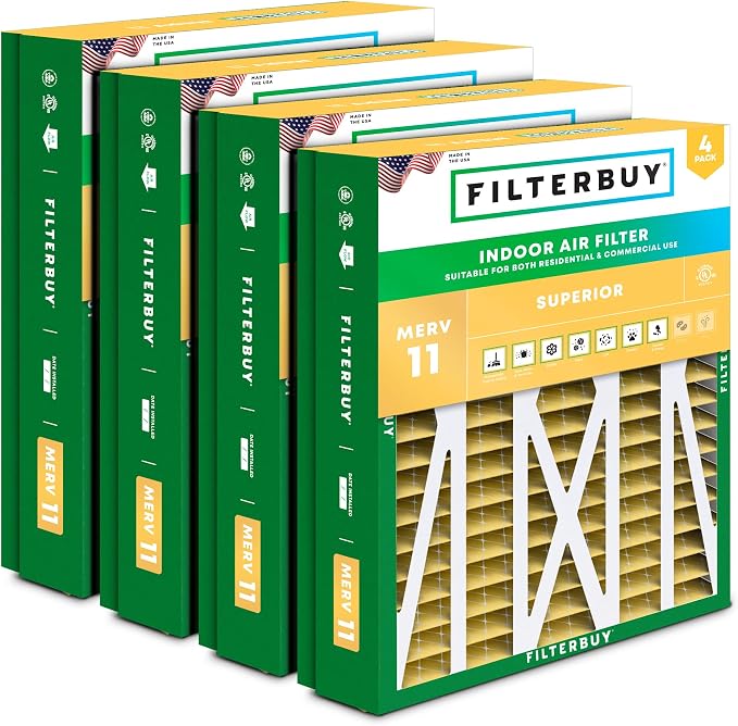Filterbuy 21x27x5 Air Filter MERV 11 Superior Pet & Allergy Defense, Pleated by Filterbuy