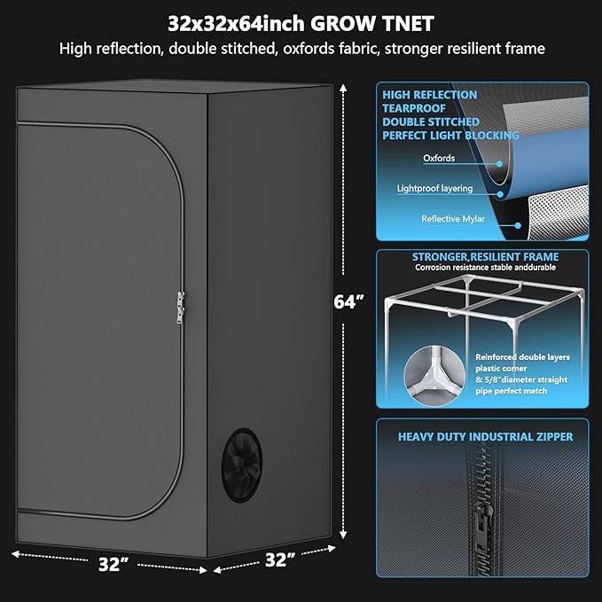 Upgrade Integrated Auto Grow Tent Kit Complete Kit, S1000 LED Grow Light - Image 5
