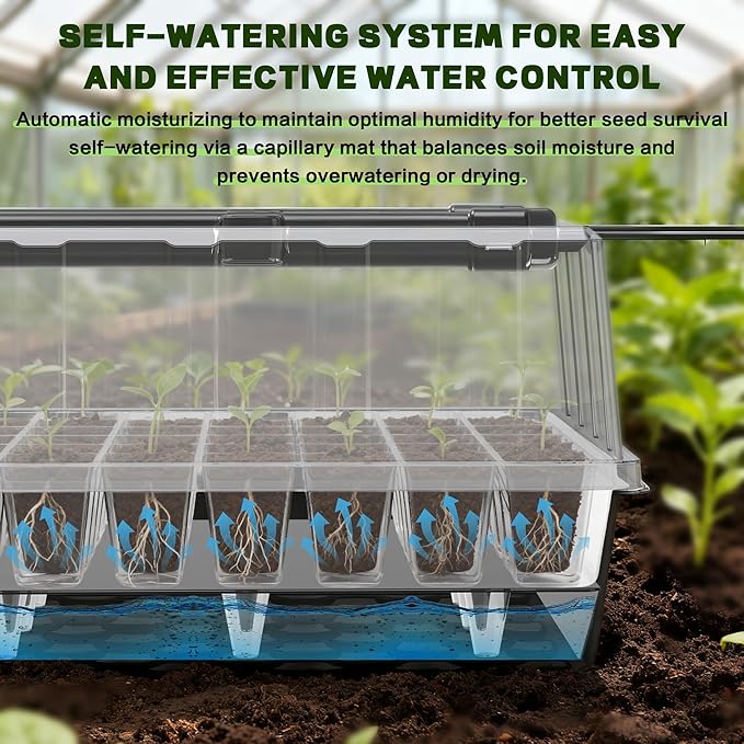 60-Cell Self-Watering Seed Starter Tray - Image 3