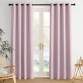 NICETOWN Room Darkening Draperies Curtains Panels, 2 Panels Baby Pink W52 x L84 by NICETOWN