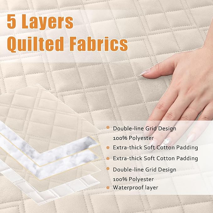 Arfntevss Waterproof Sectional Couch Covers L Shape Washable Velvet Sofa Cover - Image 3