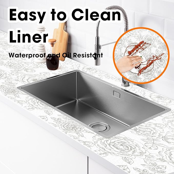 Drawer and Shelf Liner for Kitchen Cabinets Non-Adhesive Cabinet Liners for - Image 3