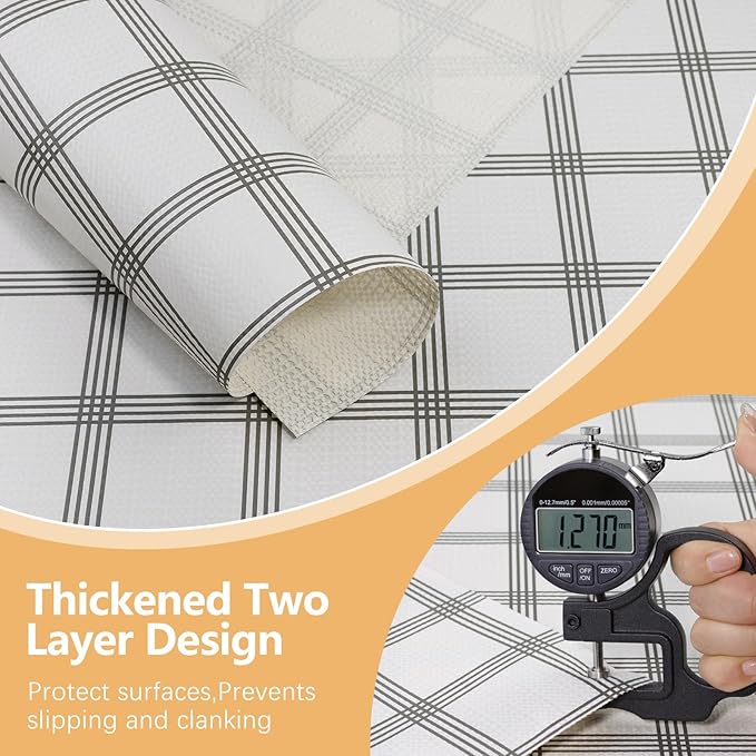 Drawer Shelf Liner Non Adhesive, Slip Resistant Easy to Clean Protect Kitchen - Image 5
