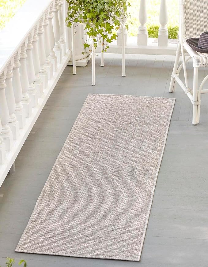 Unique Loom Collection Casual Transitional Solid Heathered Indoor/Outdoor by UniqueLoom