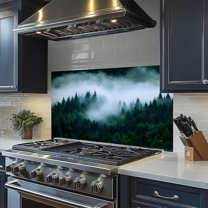 NYZE Kitchen Backsplash Stickers Waterproof Stove Backsplash Protector - Image 5