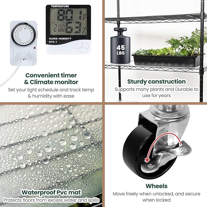 SOLIGT Indoor Greenhouse with Grow Lights - Image 6