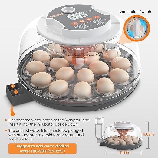 18 Egg Automatic Egg Incubator for Hatching Eggs, Chicken Egg Incubator - Image 6