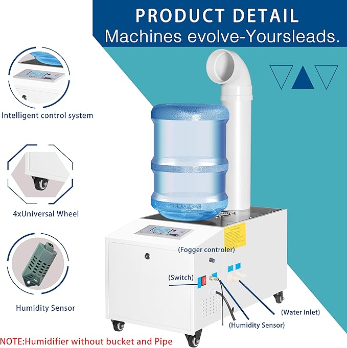 Ultrasonic Industrial Agricultural Humidifer 7L/H Stainless Steel Smart - Image 2
