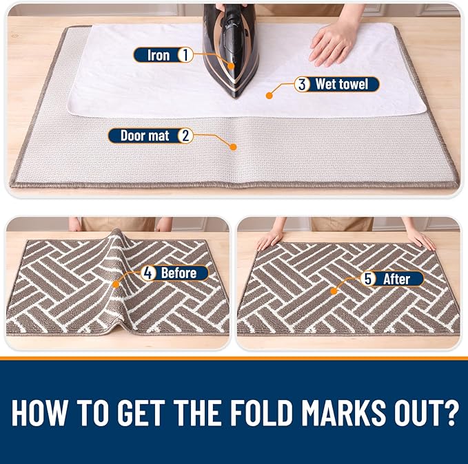 OLANLY Indoor Door Mat, 48x32 Inch, Dirt Resistant and Absorbent, Non-Slip - Image 8