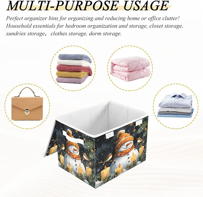 xigua Watercolor Snowman Storage Bins - Image 7