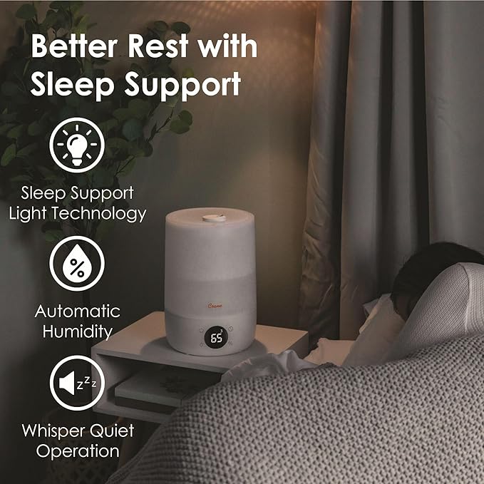 Crane Ultra-Quiet 3-in-1 Humidifier, Essential Oil Aroma Diffuser & Soothing - Image 4