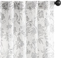 jinchan Linen Floral Curtains for Living Room, 84 Inch Length Curtains by JINCHAN