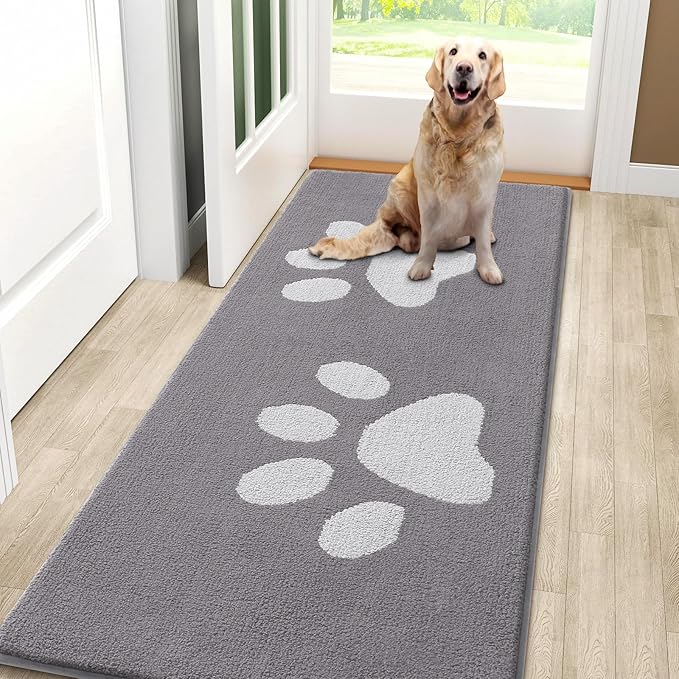Smiry Dog Door Mat for Muddy Paws, Absorbs Moisture and Dirt, Low-Profile by Smiry
