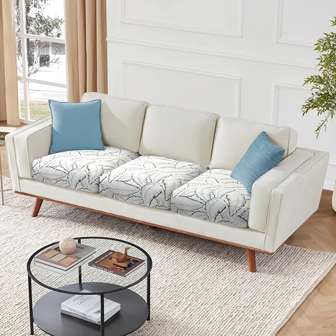 Fuloon Seat Cushion Covers, Stretch Couch Slipcovers Sofa Cushion Protective - Image 5